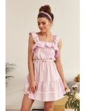 Lavender mini dress with ruffles 258 - Online store - Boutique